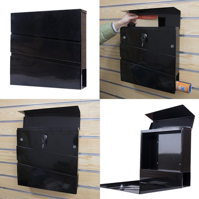 Waterproof Residential Galvanized Metal Mailbox , Outdoor Wall Mounted