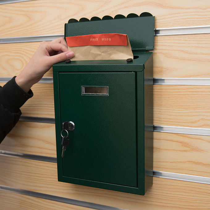 Waterproof Post Box Residential Durable Steel Mailbox Wall Mounted Garden