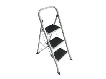Foldable  Steel Step Stool 3 Steps Anti Slip Metal Folding Step Ladder