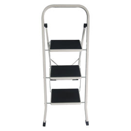 Foldable  Steel Step Stool 3 Steps Anti Slip Metal Folding Step Ladder