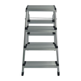 Double Sided  Aluminum Step Stool Wide Pedal 4 Steps Slip Resistant