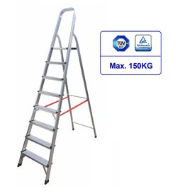 Lightweight Aluminium Platform Ladder 8 Step  Folding Scaffold Ladder