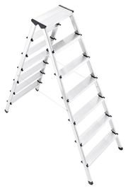 Convenient Aluminum Step Stool Safety Multi Use 2x7 Steps 5.8kg