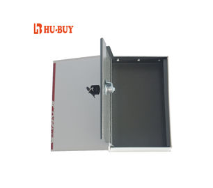 Steel Metal Cash Box Book Design With Key Lock Powder Coated Finishing