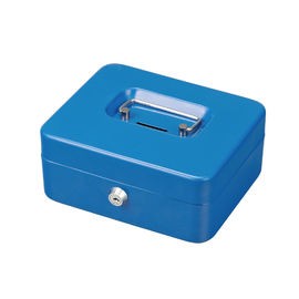 Solid Steel Construction Cash Storage Box , Coin Saving Money Bank Box