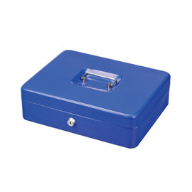 Home Powder Metal Cash BoxOffice Security With Removable Euro Coin Tray