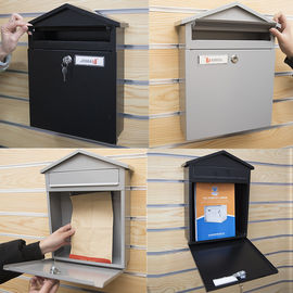 Wall Mount Lockable Modern Outdoor Galvanized Metal Mailbox Letterbox