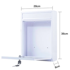 Wall Mount Lockable Modern Outdoor Galvanized Metal Mailbox Letterbox