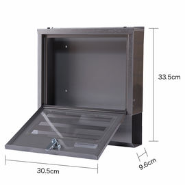 Wall Mount Lockable Modern Outdoor Stainless Steel Mailbox Letterbox