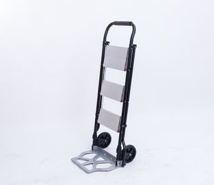 3 Steps Multifunctional Folding Ladder Trolley with Two Wheels