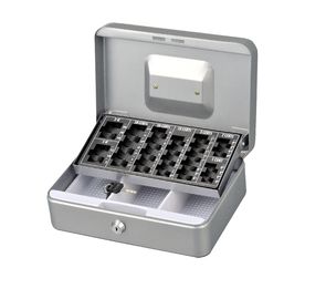Customized Antitheft Metal Cash Box Euro Money Safe With Removable Coin Tray