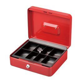 Lockable Coin Money Storage Safe Security Box Holder Suitcase With Lock Key 8 Compartments