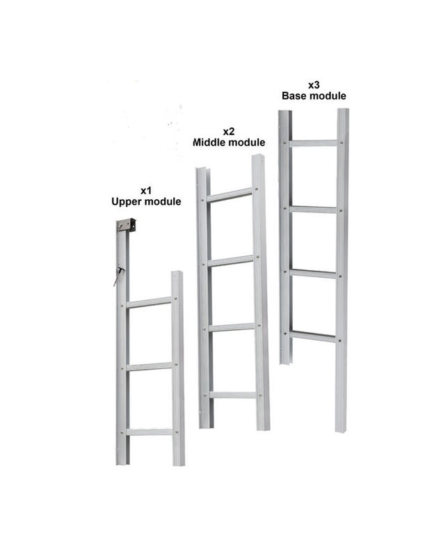 Foldaway  Aluminum Fire Escape Ladder Easily Store EN131 Certificated