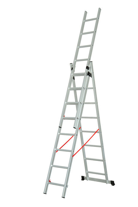 Customized 6063  Aluminum Extension Ladder 3x8 Total Length 489cm