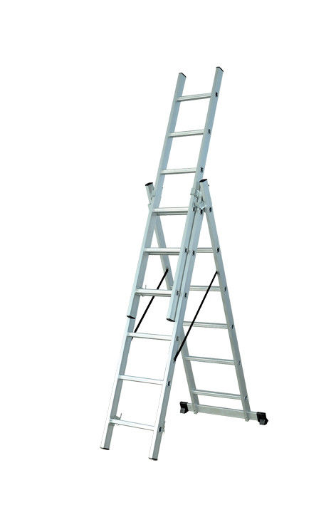 Multi Use Foldable Aluminum Ladder 3x6  Stable Performance For Painting