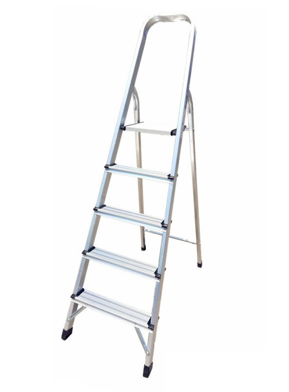 5 Steps  Easily Carried Household Foldable Aluminum Step Ladder