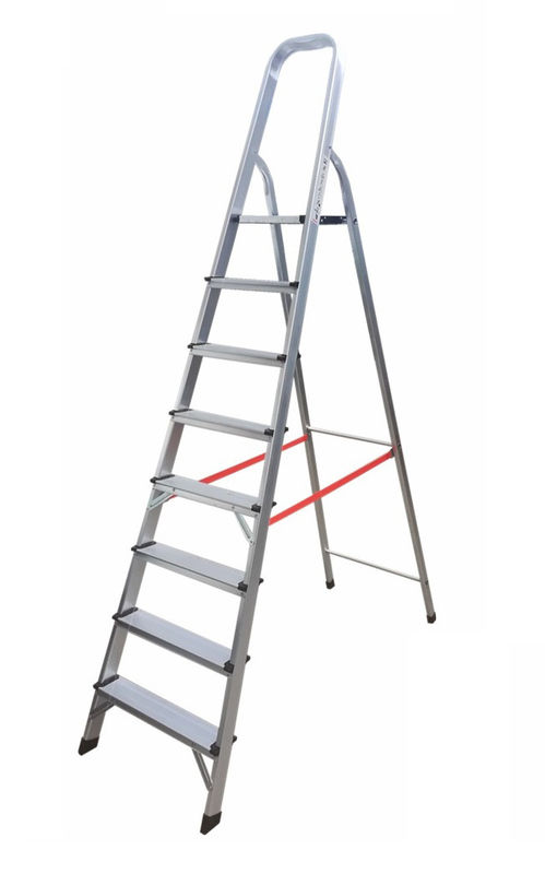 8 Steps Household Easily Carried Foldable Aluminum Step Ladder