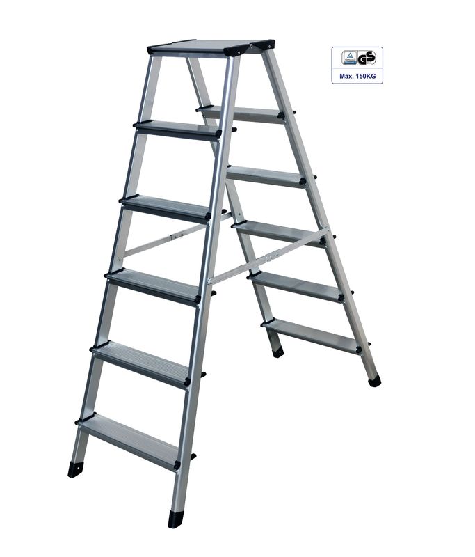 Portable Aluminum Step Stool 6 Step Aluminum Platform Step Ladder