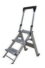 3 Steps Safety Aluminum Step Ladder Easy Lifting H1245X543x865mm