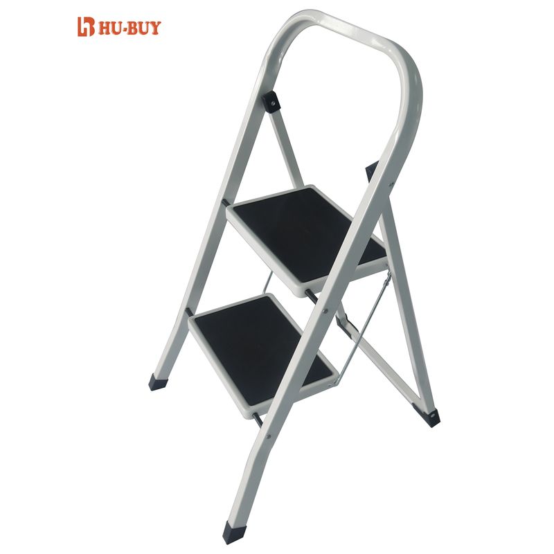 Wide Pedal Steel Step Stool 2 Steps Home Use  EN14183 Certificated