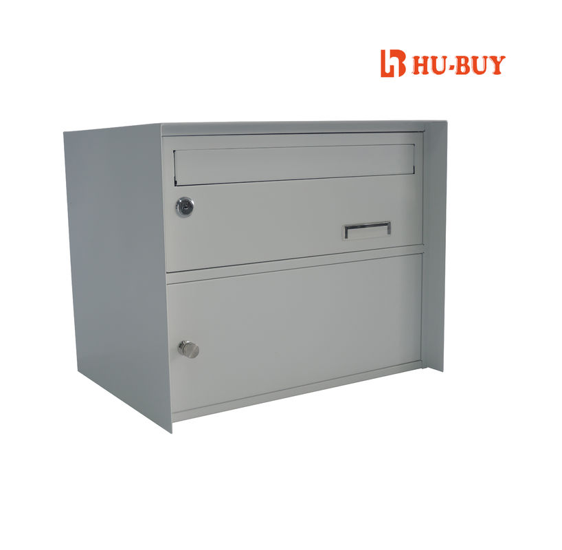 Solid Post Mount Mailbox Double Layer Compact Size 41.5x31x34cm