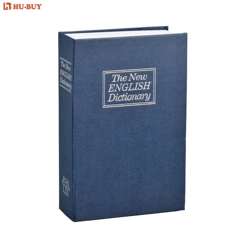 Secret Dictionary Book Safe Jewellery Money Cash Box with Combination Lock(Blue)