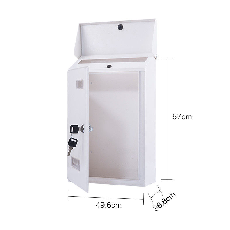 Garden Letterbox Wall Mounted Durable Residential Steel Mailbox