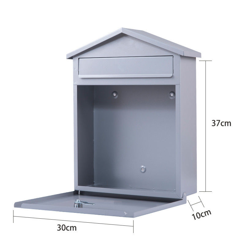 Wall Mount Lockable Modern Outdoor Galvanized Metal Mailbox Letterbox