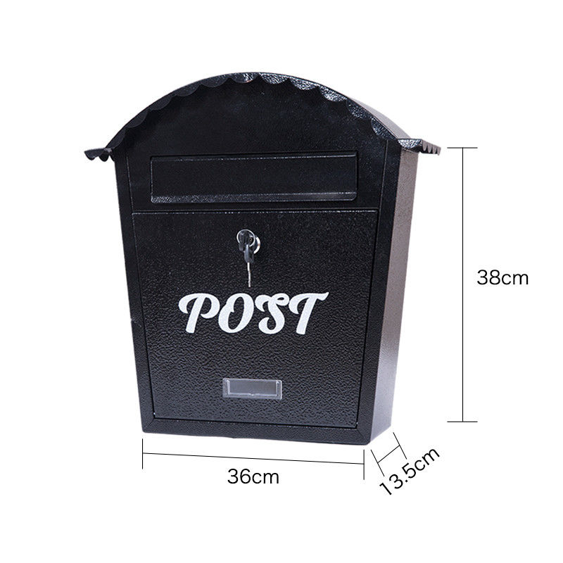Wall Mount Lockable Modern Outdoor Galvanized Metal Mailbox Letterbox