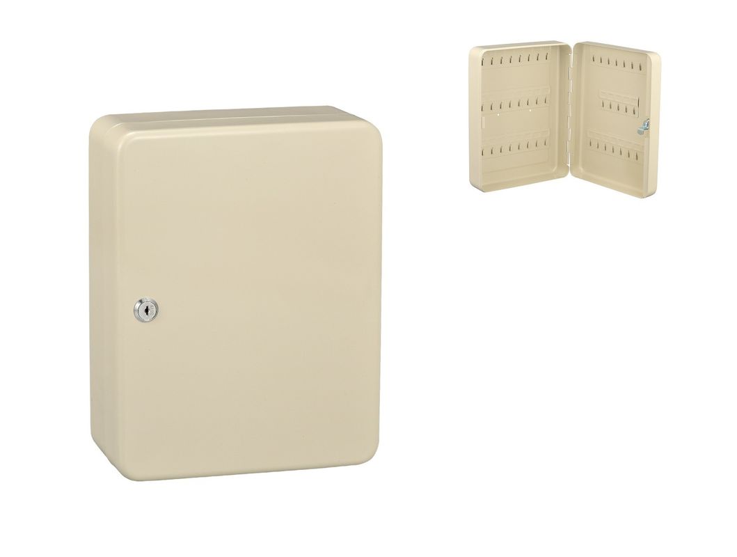 Durable Powder Coated Metal Key Safe / Wall Mounted Key Cabinet Lock With 2 Keys