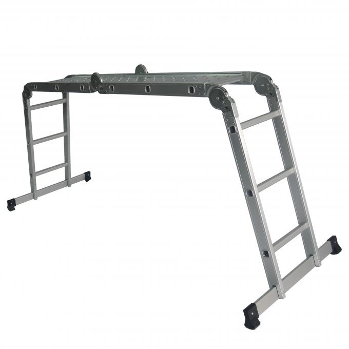 Compresable Ladder Durable 4x3 Collapsible Extension Ladder 150kg 330 Lb High Load Capacity